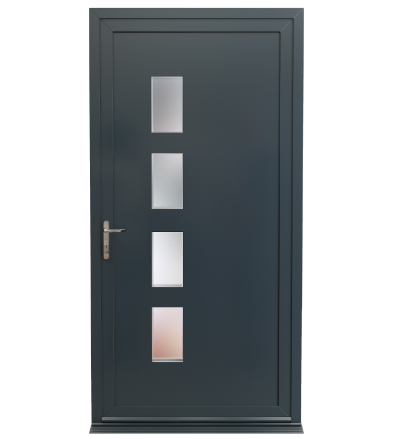 grey aluminium front door prices
